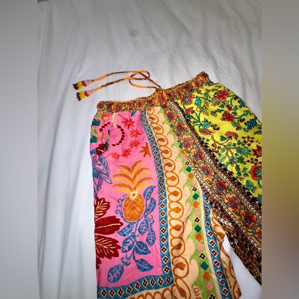 FARM Rio Mixed Scarves Pants - Picture 4 of 10